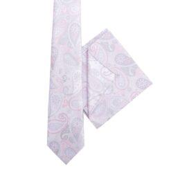 Black Mixed Pattern Tie and Pocket Square 3pc Gift Box Set