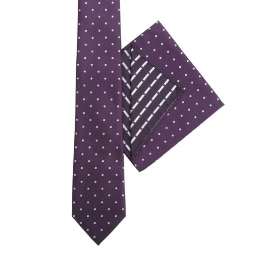 Black Mixed Pattern Tie and Pocket Square 3pc Gift Box Set