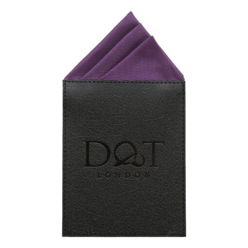 Aubergine Purple Plain Twill Pre-Folded Pocket Square Fold