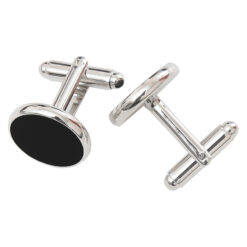 Black Enamel Dress Cufflinks
