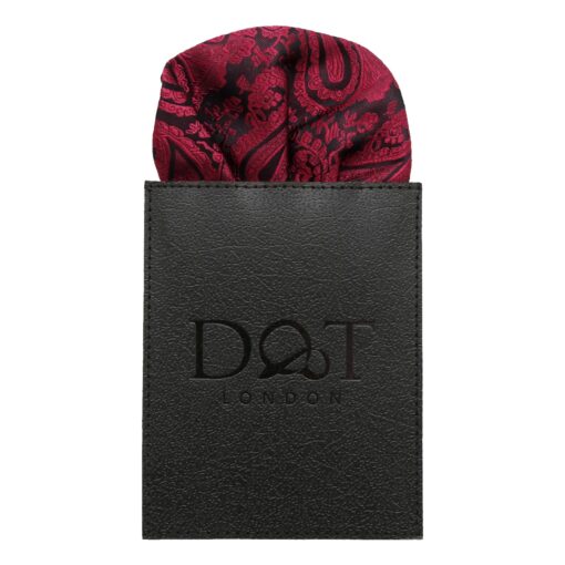 Baby Pink Paisley Pre-Folded Pocket Square One Peak