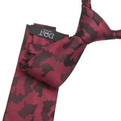 Burgundy Camouflage Tie