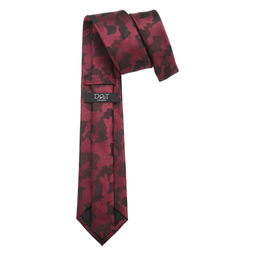Burgundy Camouflage Tie