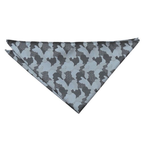 Baby Blue Camouflage Pocket Square