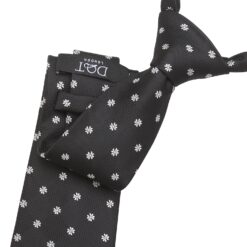 Black Floral Daisy Tie
