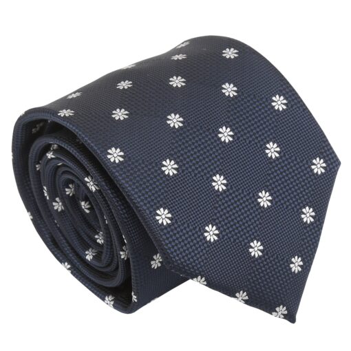 Black Floral Daisy Tie