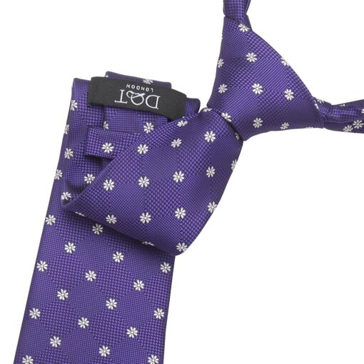 Black Floral Daisy Tie