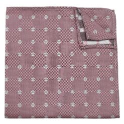Black Floral Daisy Pocket Square