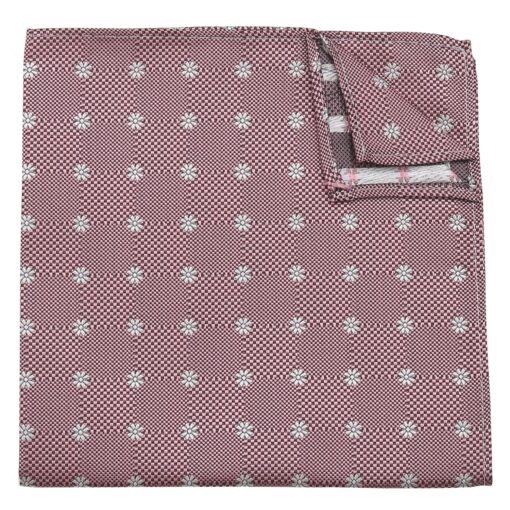 Black Floral Daisy Pocket Square