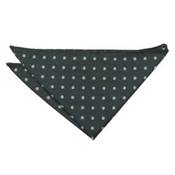 Black Floral Daisy Pocket Square