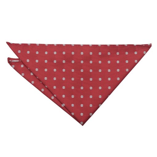 Black Floral Daisy Pocket Square