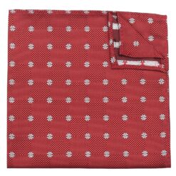 Black Floral Daisy Pocket Square