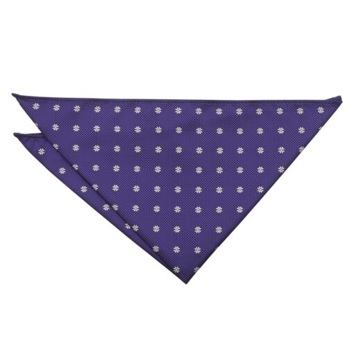 Black Floral Daisy Pocket Square