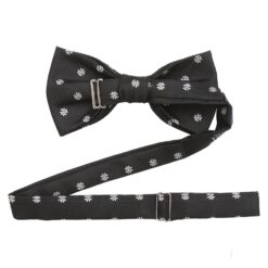 Black Floral Daisy Pre-Tied Bow Tie