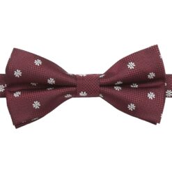 Black Floral Daisy Pre-Tied Bow Tie