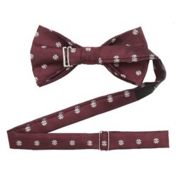 Black Floral Daisy Pre-Tied Bow Tie