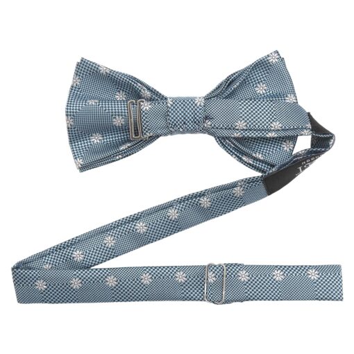 Black Floral Daisy Pre-Tied Bow Tie