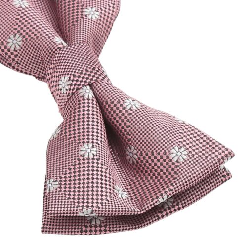 Black Floral Daisy Pre-Tied Bow Tie