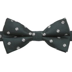 Black Floral Daisy Pre-Tied Bow Tie