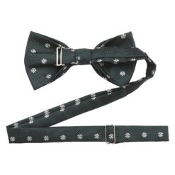 Black Floral Daisy Pre-Tied Bow Tie