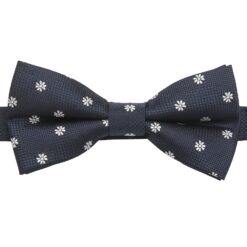 Black Floral Daisy Pre-Tied Bow Tie
