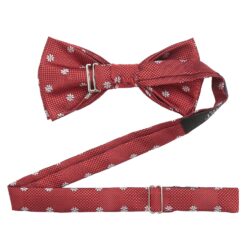 Black Floral Daisy Pre-Tied Bow Tie