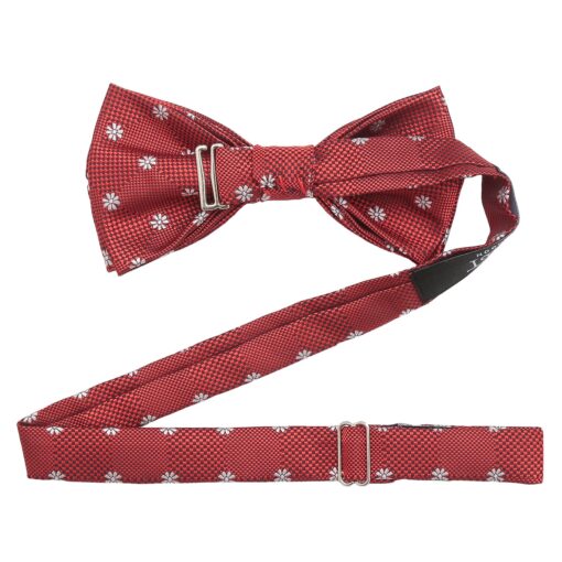 Black Floral Daisy Pre-Tied Bow Tie