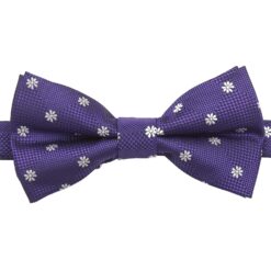 Black Floral Daisy Pre-Tied Bow Tie