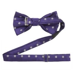 Black Floral Daisy Pre-Tied Bow Tie