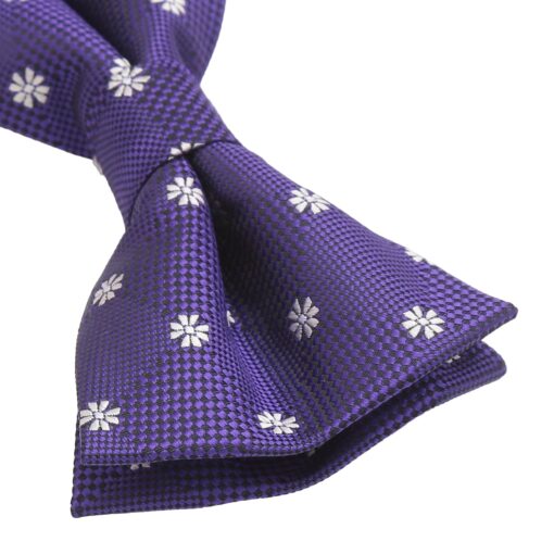 Black Floral Daisy Pre-Tied Bow Tie