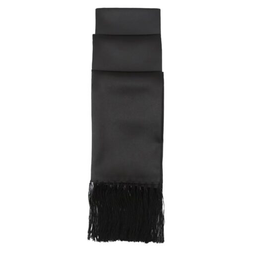 Black Satin Dress Scarf