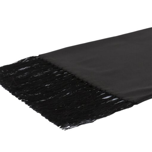 Black Satin Dress Scarf