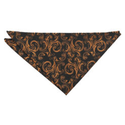 Black & Gold Filigree Pocket Square