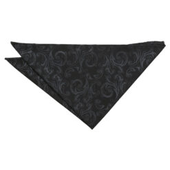 Black & Gold Filigree Pocket Square