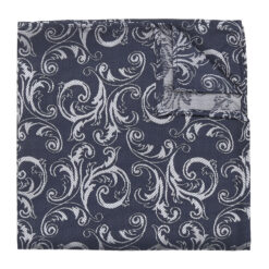 Black & Gold Filigree Pocket Square