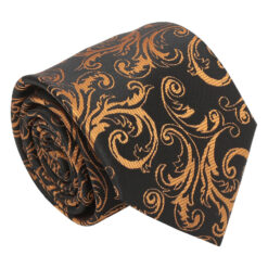 Black & Gold Filigree Tie