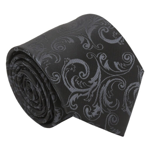 Black & Gold Filigree Tie