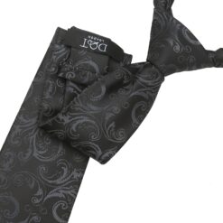 Black & Gold Filigree Tie
