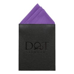 Aubergine Purple Plain Twill Pre-Folded Pocket Square Fold