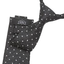 Black Melange Polka Dot Tie