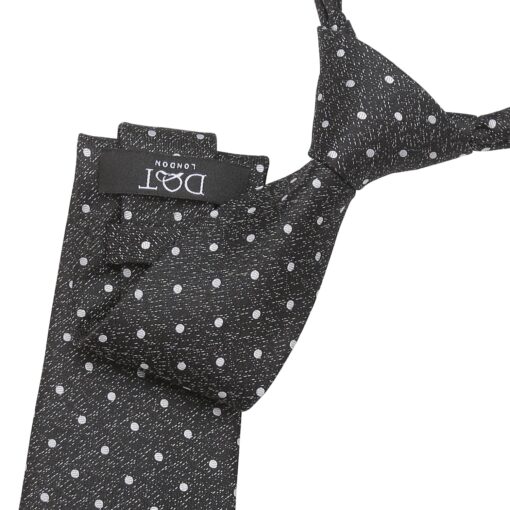 Black Melange Polka Dot Tie