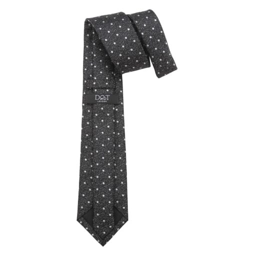Black Melange Polka Dot Tie