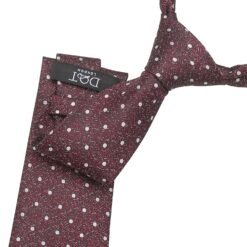 Burgundy Melange Polka Dot Tie