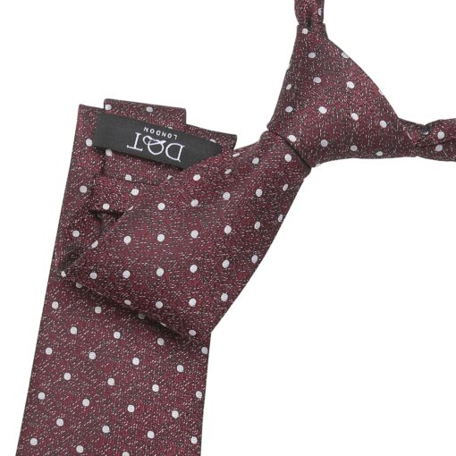 Burgundy Melange Polka Dot Tie