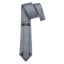 Dusty Blue Melange Polka Dot Tie