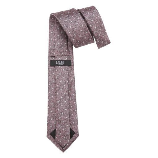 Dusty Pink Melange Polka Dot Tie