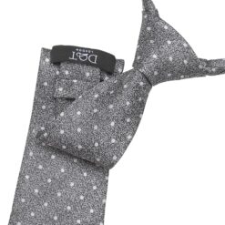 Grey Melange Polka Dot Tie