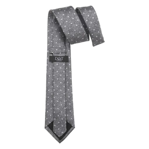 Grey Melange Polka Dot Tie