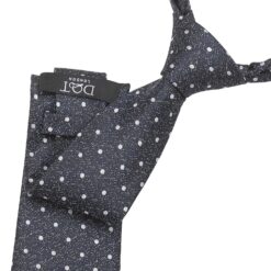 Navy Blue Melange Polka Dot Tie