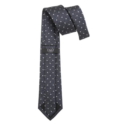 Navy Blue Melange Polka Dot Tie
